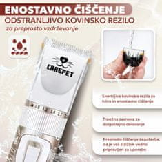 CAREPET Premium tihi strižnik za pse, profesionalni strižnik za pse in mačke, brezžični strižnik, strižnik za dlako hišnih ljubljenčkov, električni strižnik za pse, bronasta