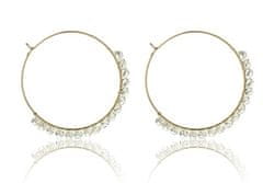 Marc Malone Modni pozlačeni obroči Naomi White Earrings MCE23029G