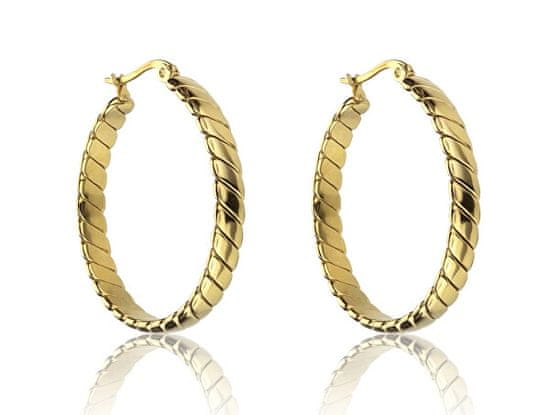 Marc Malone Elegantni obročasti uhani Stella Gold Earrings MCE23014G