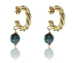 Marc Malone Modni pozlačeni uhani Grace Green Earrings MCE23004G