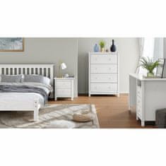 eoshop Zakonska postelja TORINO 180x200 cm, masivni bor, bel lak