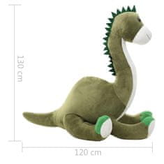 Vidaxl Plišasta igrača dinozaver brontozaver zelen