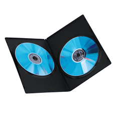 Hama Slim Double, ovitek za 2 DVD-ja, s folijo, črn, pakiranje po 10 kosov (cena za paket)