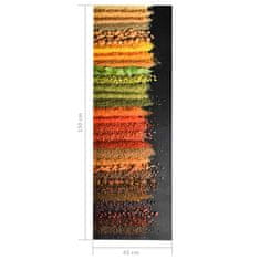 Vidaxl Kuhinjska talna preproga pralna začimbe 45x150 cm