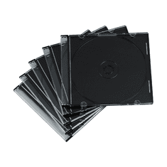 Hama CD Slim Box, ovitek za 1 cd/dvd, prozoren/črn, pakiranje po 50 kosov (cena za paket)