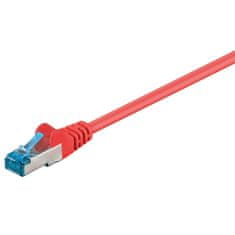 Goobay S/FTP CAT 6A patch 3m rdeči mrežni povezovalni kabel