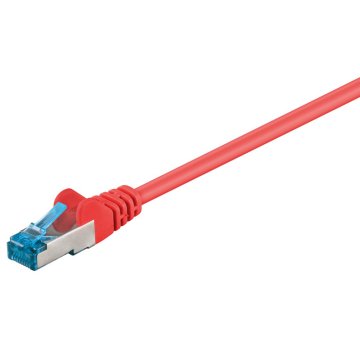 Goobay S/FTP CAT 6A patch 3m rdeči mrežni povezovalni kabel