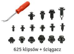 slomart AG741 Komplet avtomobilskih sponk 625 kosov