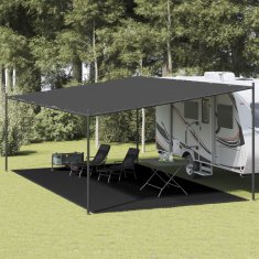 Vidaxl Preproga za šotor 400x700 cm črna HDPE