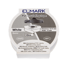 ELMARK izolirni trak 10m x 19mm beli