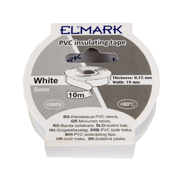 ELMARK izolirni trak 10m x 19mm beli