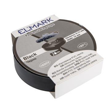 ELMARK izolirni trak 20m x 19mm ČRNA