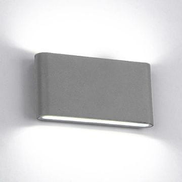 ELMARK LED stenska svetilka 2x6W 4000K IP65 siva
