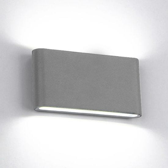 ELMARK LED stenska svetilka 2x6W 4000K IP65 siva