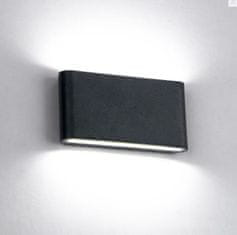 ELMARK LED stenska svetilka 2x6W 4000K IP65 črna