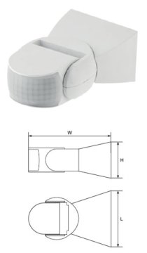 ELMARK Senzor gibanja ST15 180° IP40 - bel