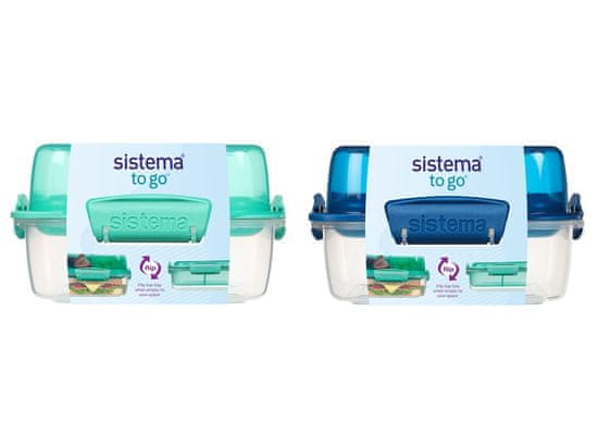 Sistema Sistema TO GO škatla za kosilo Flip and Nest 1,24 l, mešanica barv