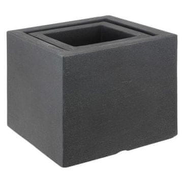 ProGarden Lonec za rože KO-Y54182220 kvadratni komplet 2 kosov