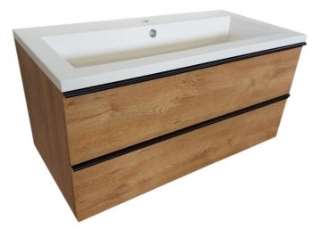 Nord produkt KOPALNIŠKA OMARICA Z UMIVALNIKOM AXE VISEČA 100x50x49,7 CM HRAST