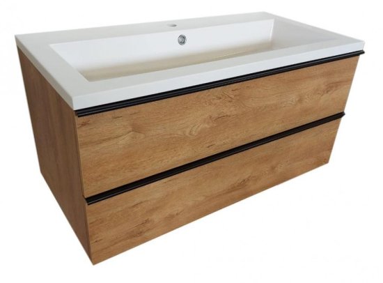 Nord produkt KOPALNIŠKA OMARICA Z UMIVALNIKOM AXE VISEČA 100x50x49,7 CM HRAST