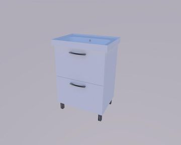 Nord produkt KOPALNIŠKA OMARICA Z UMIVALNIKOM LINNA STOJEČA 90X45X83,5 CM BELA SIJAJ