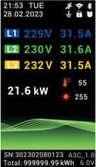 Emc² FL-AN 11 AC 3 fazna 11KW Smart polnilna postaja Type 2 kabel. LCD touch screen, Wi-Fi, BT, free aplikacija