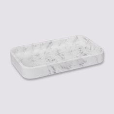 5Five® POSODICA ZA MILO Lea, bela, IZ PLASTIKE, imitira marmor