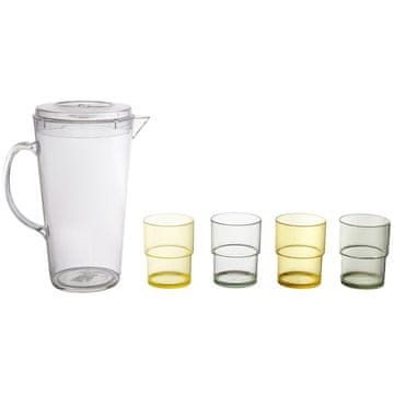 Intesi Komplet 1-litrske vrče in 4 plastičnih kozarcev Soleil