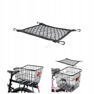 shumee NTN Cargo mreža za košaro za kolo, črna, prožna, nepremočljiva