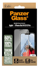 PanzerGlass zaščitno steklo za iPhone 16e/14/13/13Pro, UWF