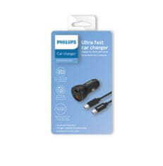 Philips Philipsov avtomobilski polnilec 2521C/00 + 1m kabel USBC do USBC, črn