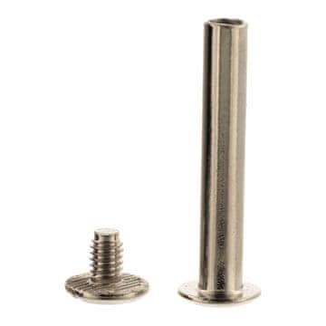 shumee Vijačne zakovice Rivet Screw 45mm Srebrna ploščata 50 kosov Knjigoveški vijak