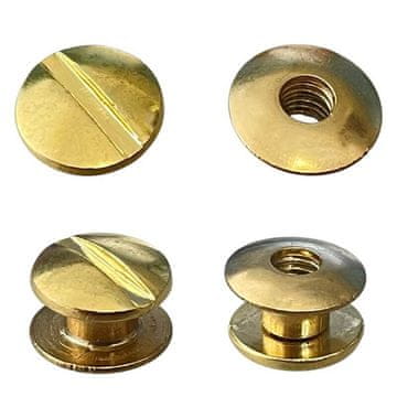 shumee Vijačne zakovice 2mm Gold Knjigoveški vijak 50kos