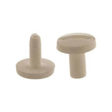 shumee Vijačna zakovica 10 mm, plastična bela, 100 kosov vijačne zakovice, knjigoveška