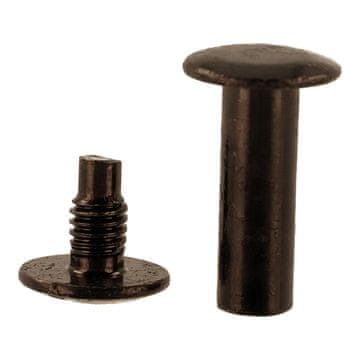 shumee Vijačne zakovice Knjigoveški vijak 15 mm črn SET 50 kosov DIY