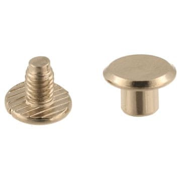 shumee Vijačne zakovice Rivet Screw 5mm Silver flat 50pcs Knjigoveški vijak