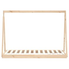 Vidaxl Otroški posteljni okvir 80x160 cm trdna borovina