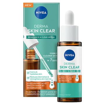 Nivea Obnovitveni in globinsko vlažilni serum Derma Skin Clear 30 ml