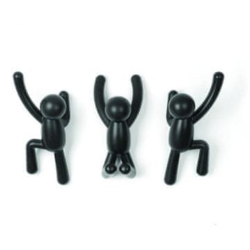 shumee Buddy STENSKI OBEŠALNIK 3 kos. ČRNI original