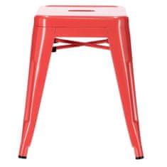 shumee Moderni KOVINSKI STOOLček Paris po navdihu Tolix RED