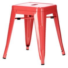 shumee Moderni KOVINSKI STOOLček Paris po navdihu Tolix RED