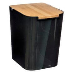 5Five® Koš za odpadke Natureo 5L, črne barve, bambus, boho