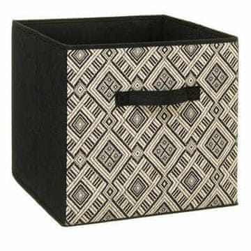 5Five® ŠKATLA ZA POLICE 31x31cm črna in bež etnična