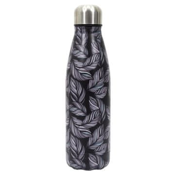 Intesi Termo steklenica Flower črna 500 ml
