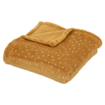 shumee FLANEL ODEJA 100x75cm rumena s trikotniki SOFT