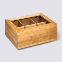5Five® ŠKATLA ZA ČAJ 22x16 cm BAMBUS 6 predalov
