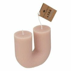shumee Sveča v obliki črke U, 2 stenja, demi roza