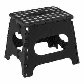 5Five® ZLOŽLJIV BOLČEK 27 cm črne barve NOSILNOST DO 80 kg iz plastike