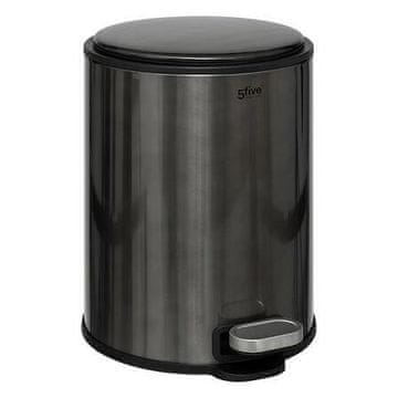 5Five® Koš za odpadke Delta 6l črne barve iz jekla