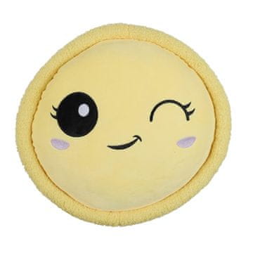 shumee Plišasta blazina MACARON-SHAPE, rumena, iz poliestra